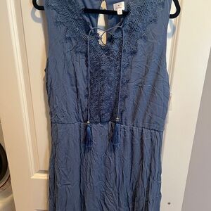 Blue Laced Sleeveless Dress - Dressbarn NWT XL